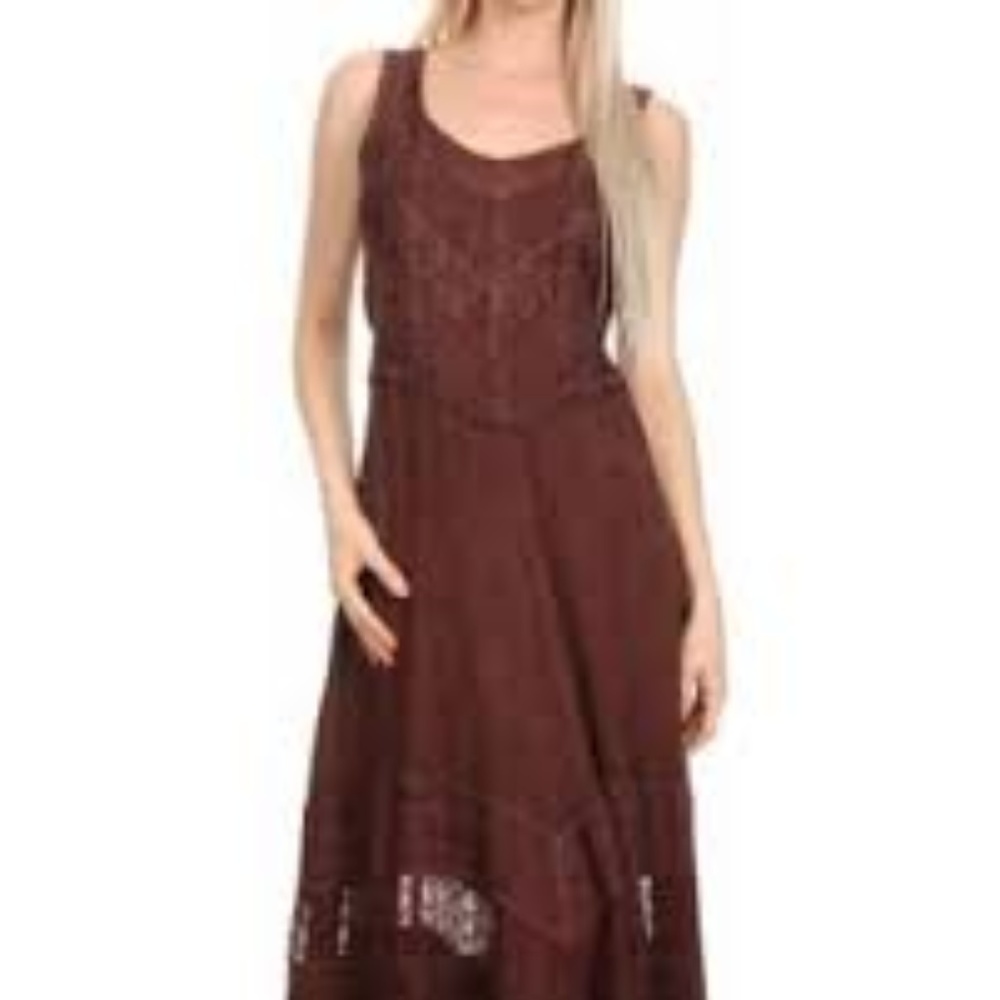 Sakkas  Rayon embroidered dress